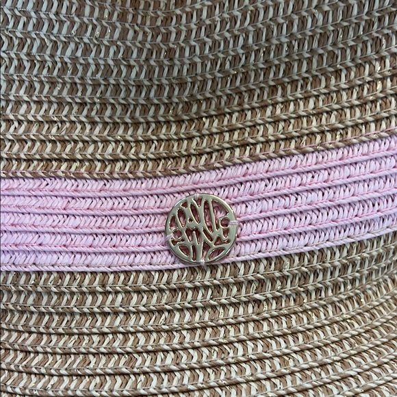 Straw Sun Hat with Pink Band - Picture 4 of 4